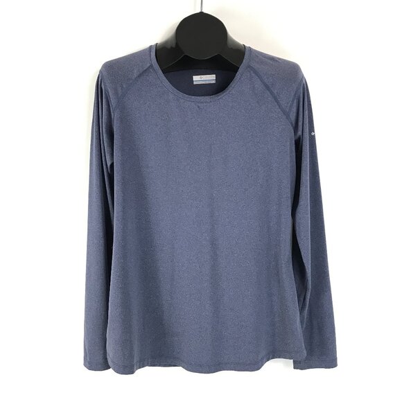 Columbia Tops - Columbia Omni-Wick Long Sleeve Active Tee Women's Large Blue Stretch Jersey Gym